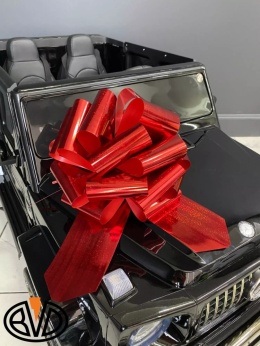 Kokarda do autka na akumulator 35 cm czerwona