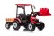 Wielki traktor na akumulator TITAN 24V 2x200W z przyczepką łyżką + kabina czerwony