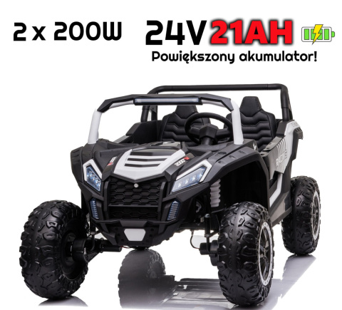 Auto na akumulator MEGA Buggy ATV Racing A032 2x4 Biały 24V 21Ah