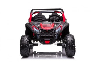 Buggy ATV Strong Racing dla 2 dzieci Czerwony + Silnik bezszczotkowy + Pompowane koła + Audio LED Czerwony + PILOT AWARYJNY