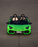 LICENCJONOWANY LAMBORGHINI AVENTADOR SVJ DLA 2 DZIECI, FUNKCJA DRIFTU MIĘKKIE SIEDZENIE, MIĘKKIE KOŁA/SX2028 2x300W