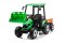 Wielki traktor na akumulator TITAN 24V 2x200W z przyczepką łyżką + kabina zielony