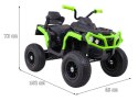 Pojazd Quad ATV Pompowane Koła Czarno-Zielony