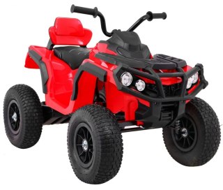 Pojazd Quad ATV Pompowane Koła Czerwony 2x silnik