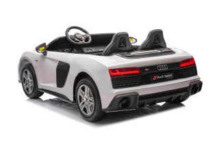 Wielkie auto na akumulator Audi Spyder R8 2x200W 24V 14Ah LIFT Biały
