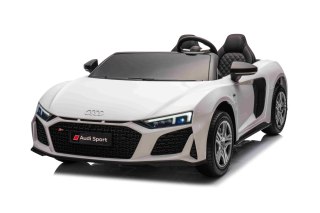 Wielkie auto na akumulator Audi Spyder R8 2x200W 24V 14Ah LIFT Biały