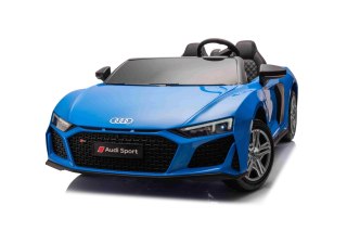 Wielkie auto na akumulator Audi Spyder R8 2x200W 24V 14Ah LIFT Niebieski