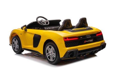 Wielkie auto na akumulator Audi Spyder R8 2x200W 24V 14Ah LIFT Żółty