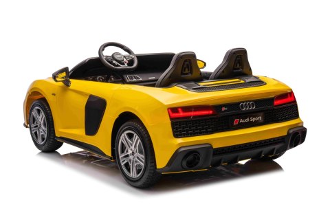 Wielkie auto na akumulator Audi Spyder R8 2x200W 24V 14Ah LIFT Żółty