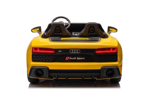 Wielkie auto na akumulator Audi Spyder R8 2x200W 24V 14Ah LIFT Żółty