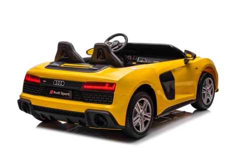 Wielkie auto na akumulator Audi Spyder R8 2x200W 24V 14Ah LIFT Żółty