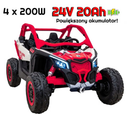 Pojazd Buggy CAN-AM Maverick 3 Turbo RR Czerwony 4x200 24V DK-CA001