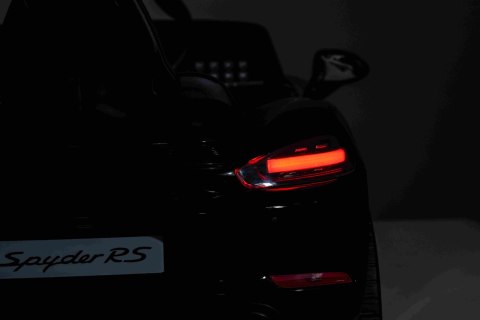 Autko na akumulator Porsche 718 LAKIEROWANY Czarny + Pilot MP3 światła pasy