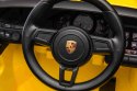 Autko na akumulator Porsche 718 Żółty + Dotykowy EKRAN MP4 Pilot MP3 światła pasy