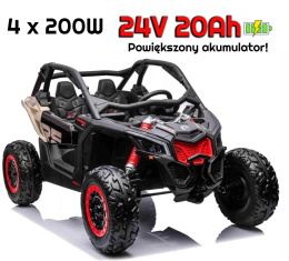 Pojazd Buggy CAN-AM Maverick 3 Turbo RR Czarny 4x200 24V DK-CA001