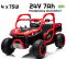 Auto na akumulator Farmer Truck UTV Racing 24V 4x75W + KIPER Czerwony