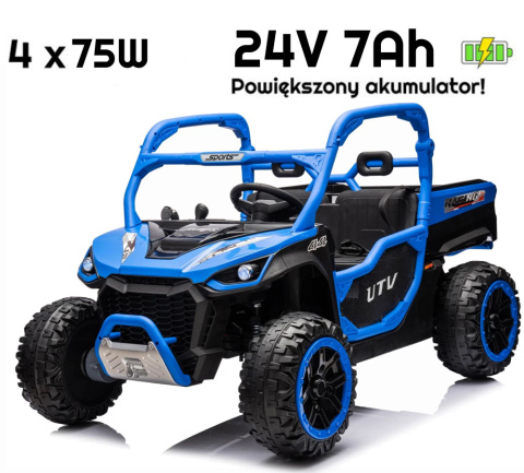 Auto na akumulator Farmer Truck UTV Racing 24V 4x75W + KIPER Niebieski