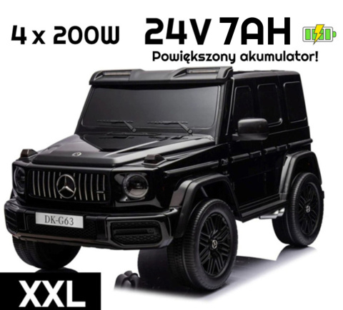 Auto na akumulator Mercedes Benz G63 AMG GIGANT XXL 4x200W 24V Czarny