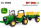 Traktorek John Deere Dual Force dwuosobowy PEG PEREGO + Przyczepka