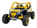 Auto na akumulator Buggy CAN-AM Maverick 3 Turbo RR Żółty 4x200W 24V 20Ah - POWIĘKSZONY AKUMULATOR