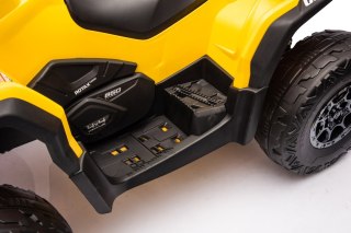 Quad Can Am Outlander 4x4 na akumulator 12V 14Ah + PILOT Żółty