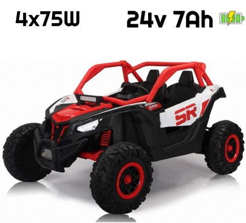 Auto na akumulator Buggy SR SUPER 66 24V 4x4 Czerwony