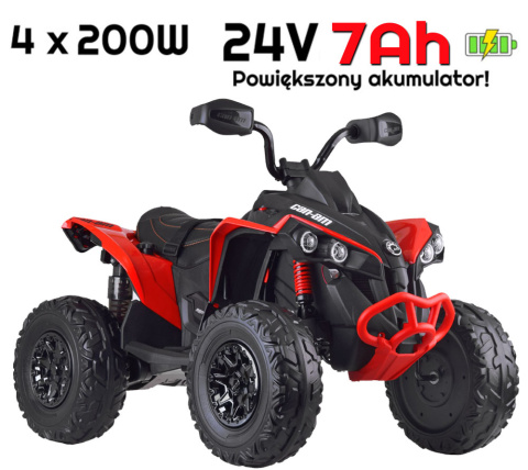 Quad na akumulator Maverick RENEGATE 4x200W 24V7Ah ATV Czerwony