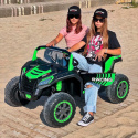 ZESTAW Przyczepa + MEGA Buggy ATV Racing 4x4 Zielony 24V 21Ah