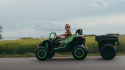 ZESTAW Przyczepa + MEGA Buggy ATV Racing 4x4 Zielony 24V 21Ah