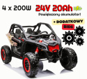 Auto na akumulator Buggy CAN-AM Maverick 3 Turbo RR Beżowy 4x200W 24V 20Ah - POWIĘKSZONY AKUMULATOR