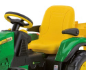 ZESTAW Traktor na akumulator JOHN DEERE z przyczepką + pług na zimę Peg Perego