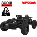 Wielkie BUGGY 2os. GENERAL do 150KG gokart do 25km/h Czarny