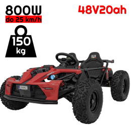 Wielkie BUGGY 2os. GENERAL do 150KG gokart do 25km/h Czerwony