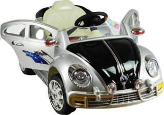 Auto na akumulator Garbus Srebrny Lakierowany