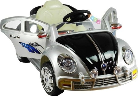 Auto na akumulator Garbus Srebrny Lakierowany