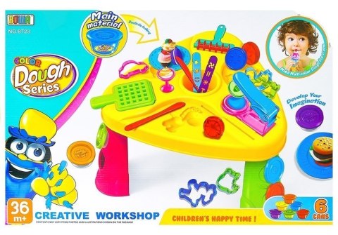 Duży Zestaw Ciastolina Stolik Wyciskarka 30 EL