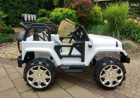 Auto na Akumulator Jeep WXE1688 2-osobowy Biały