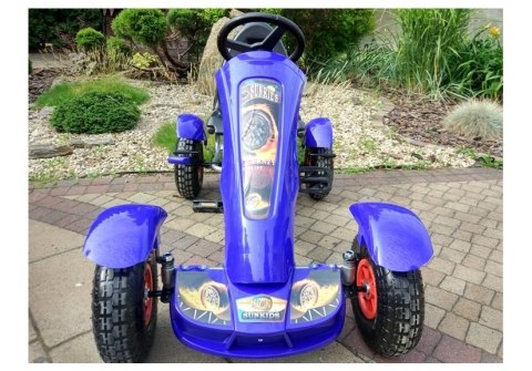 Gokart GM18 Niebieski Pompowane Koła