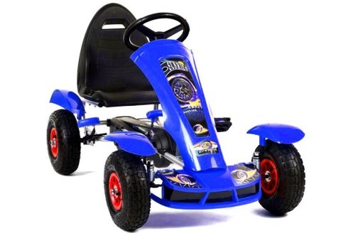 Gokart GM18 Niebieski Pompowane Koła