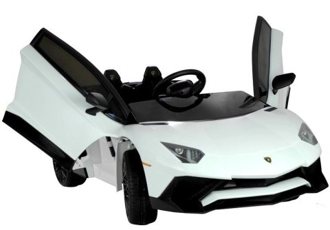 Auto na akumulator Lamborghini Białe