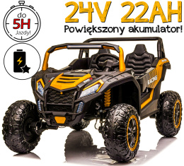 Autko na akumulator MEGA Buggy ATV Racing 4x4 ZLOTY 24V 22Ah