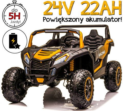 Autko na akumulator MEGA Buggy ATV Racing 4x4 ZLOTY 24V 22Ah