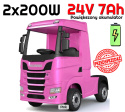 Pojazd TIR Ciężarówka Scania R-SERIE 24V 2x200W Różowa