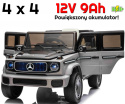 Autko na akumulator Mercedes Benz EQG Srebrny 4x4 12V9Ah