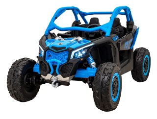 Buggy CAN-AM Maverick 3 PRO + Pompowane KOŁA auto na akumulator Niebieski 2x320W 24V DK-CA001