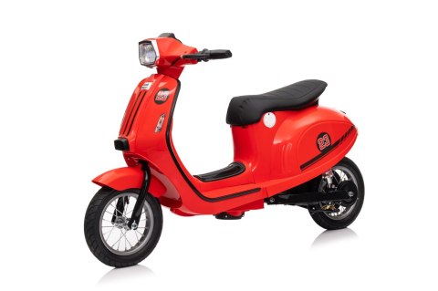 Motorek Skuter na akumulator 24V10Ah o mocy 350W + pompowane koła Retro 23 Czerwony