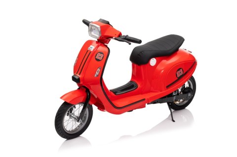 Motorek Skuter na akumulator 24V10Ah o mocy 350W + pompowane koła Retro 23 Czerwony