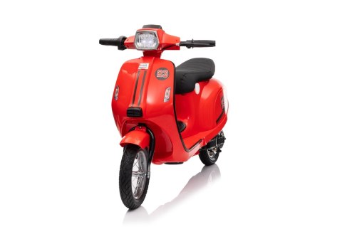 Motorek Skuter na akumulator 24V10Ah o mocy 350W + pompowane koła Retro 23 Czerwony