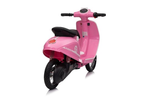 Motorek Skuter na akumulator 24V10Ah o mocy 350W + pompowane koła Retro 23 Różowy