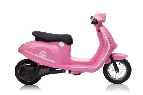 Motorek Skuter na akumulator 24V10Ah o mocy 350W + pompowane koła Retro 23 Różowy